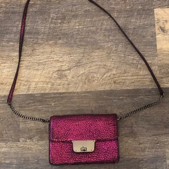 Milly Colette Hot Pink and black patterned Crossbody Bag - Picture 1 of 15